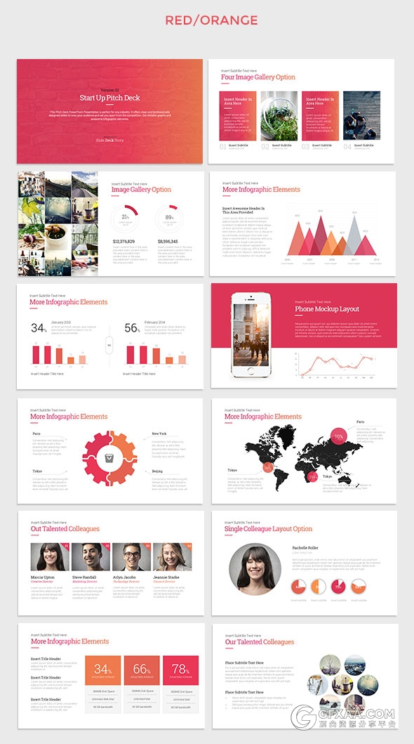 150精美渐变色商务多用途keynote模板 - 顶尖PPT