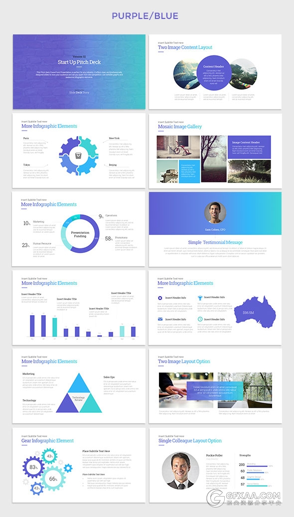 150精美渐变色商务多用途keynote模板 - 顶尖PPT