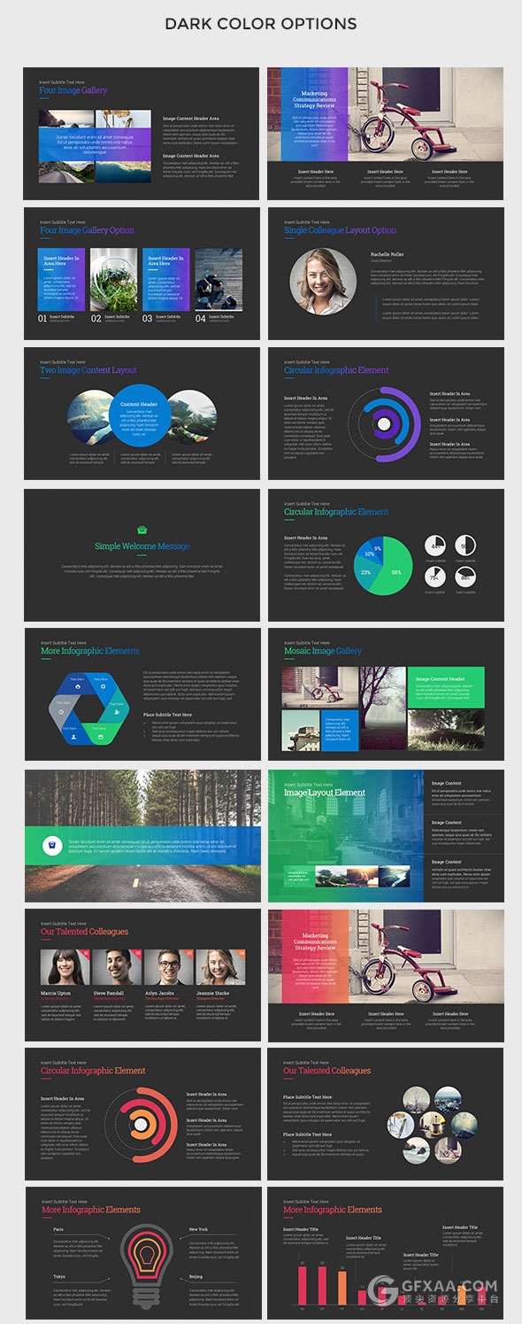 150精美渐变色商务多用途keynote模板 - 顶尖PPT