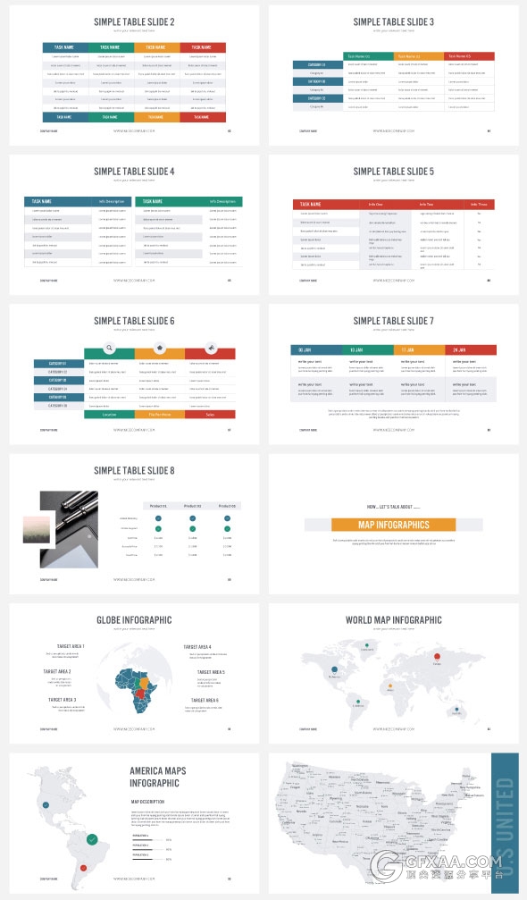 200页扁平化简约风格PPT模板 - 顶尖PPT