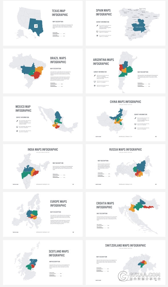 200页扁平化简约风格PPT模板 - 顶尖PPT