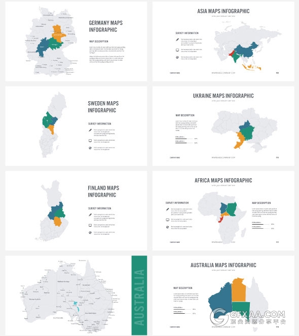 200页扁平化简约风格PPT模板 - 顶尖PPT