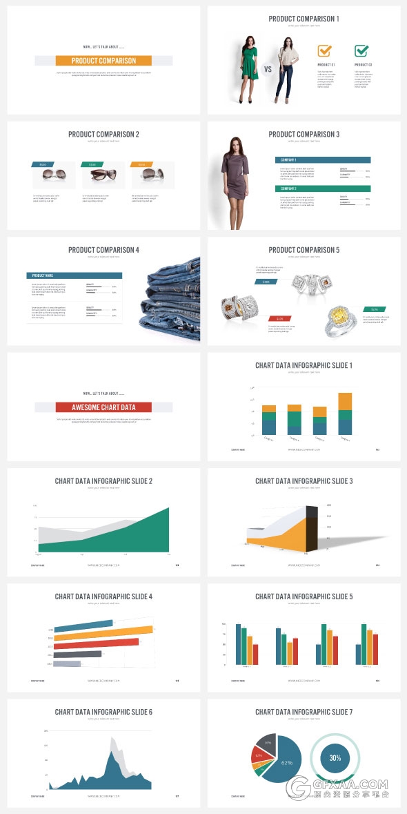 200页扁平化简约风格PPT模板 - 顶尖PPT