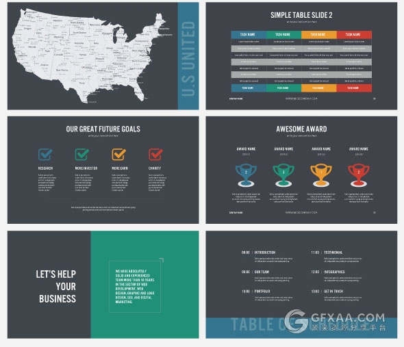 200页扁平化简约风格PPT模板 - 顶尖PPT
