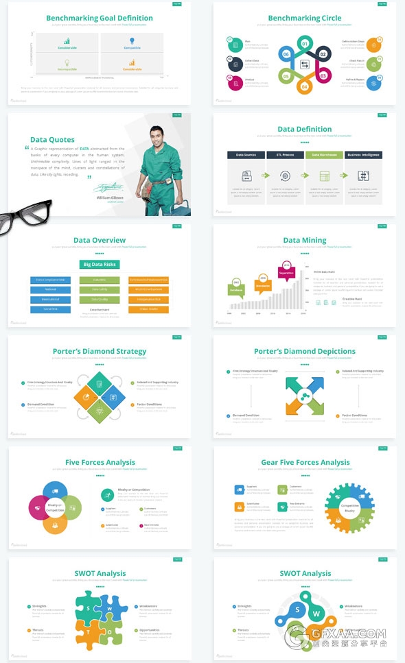 360页大型商务数据图表多用途keynote模板 - 顶尖PPT