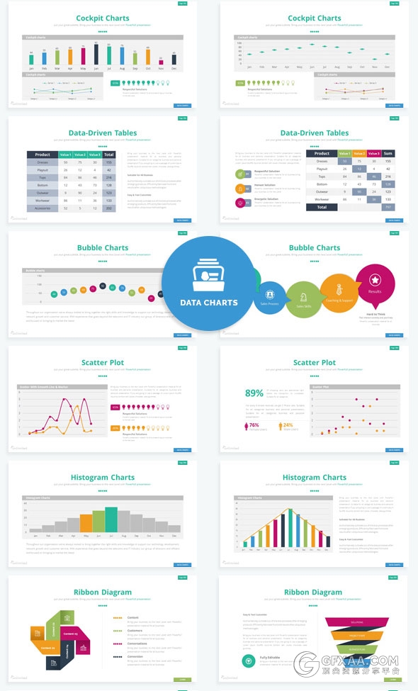360页大型商务数据图表多用途keynote模板 - 顶尖PPT