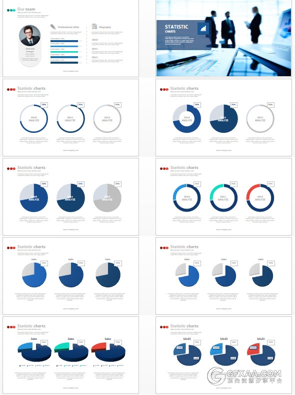 193页投资理财股票分析PPT51种配色主题123个PPT文件 - 顶尖PPT