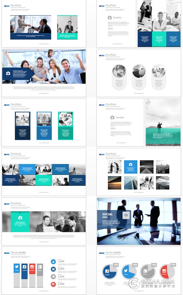 193页投资理财股票分析PPT51种配色主题123个PPT文件 - 顶尖PPT