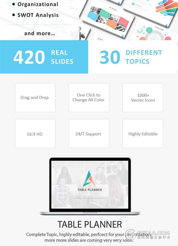 420页大型商务报告逻辑图表通用PPT模板 - 顶尖PPT