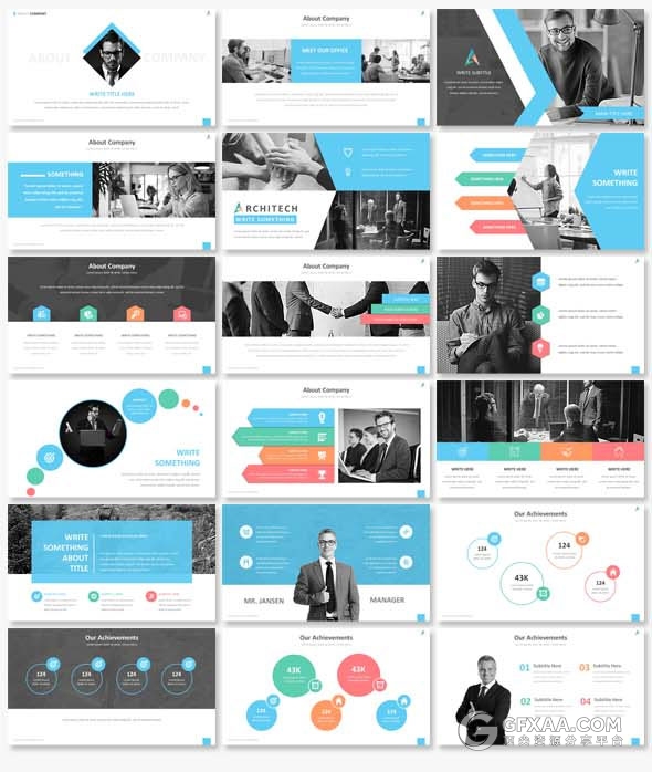 420页大型商务报告逻辑图表通用PPT模板 - 顶尖PPT