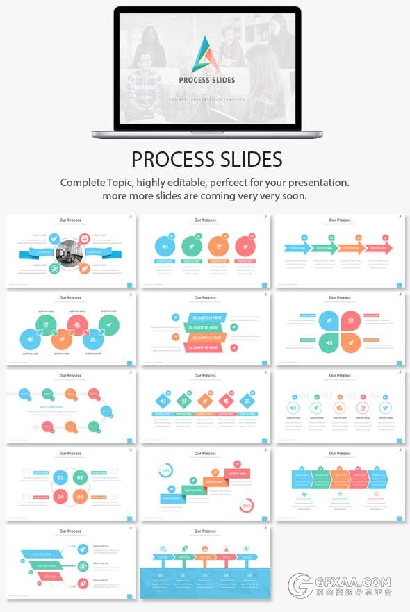 420页大型商务报告逻辑图表通用PPT模板 - 顶尖PPT