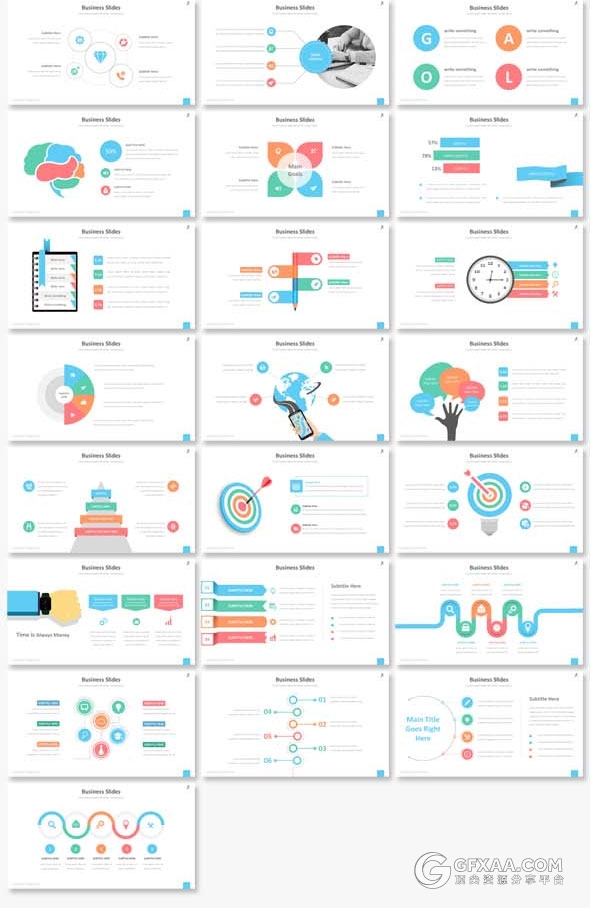 420页大型商务报告逻辑图表通用PPT模板 - 顶尖PPT
