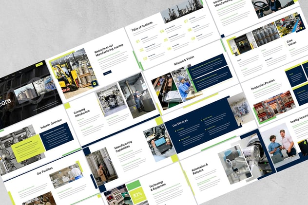 制造业工厂生产流程PPT模板 - 顶尖PPT