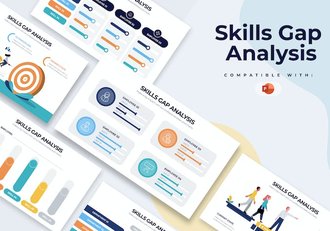 技能差距分析培训需求信息图形PPT模板 - 顶尖PPT