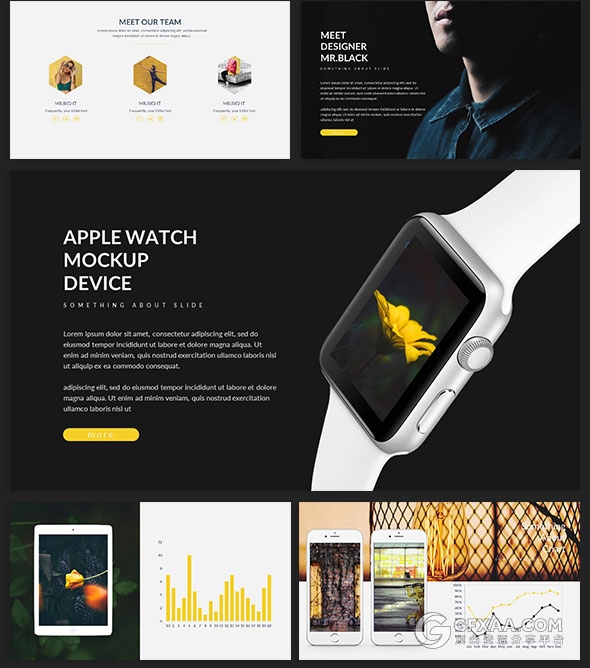 105页摄影图片展示多用途商务PPT模板 - 顶尖PPT