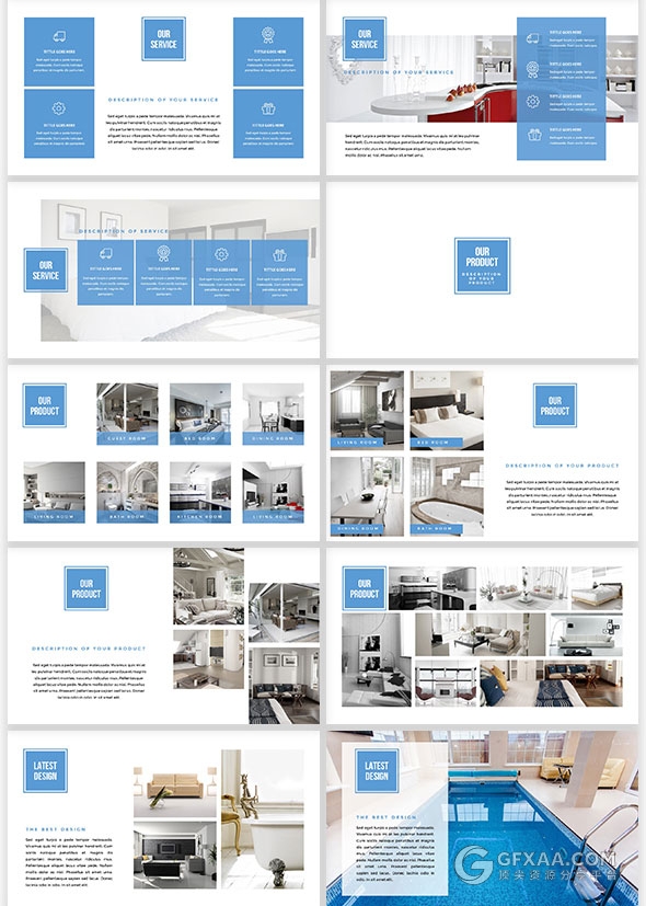 100页扁平化多种图表商务通用PPT模板 - 顶尖PPT
