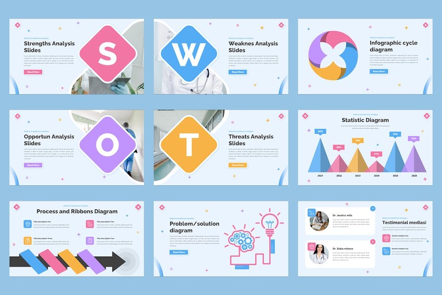 医疗健康诊疗服务介绍PPT模板 - 顶尖PPT