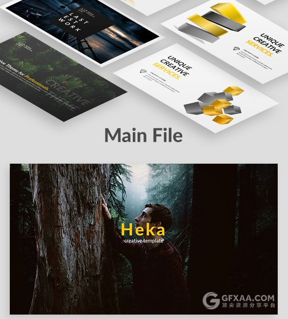 98页摄影照片展示立体图形图标多用途PPT模板 - 顶尖PPT