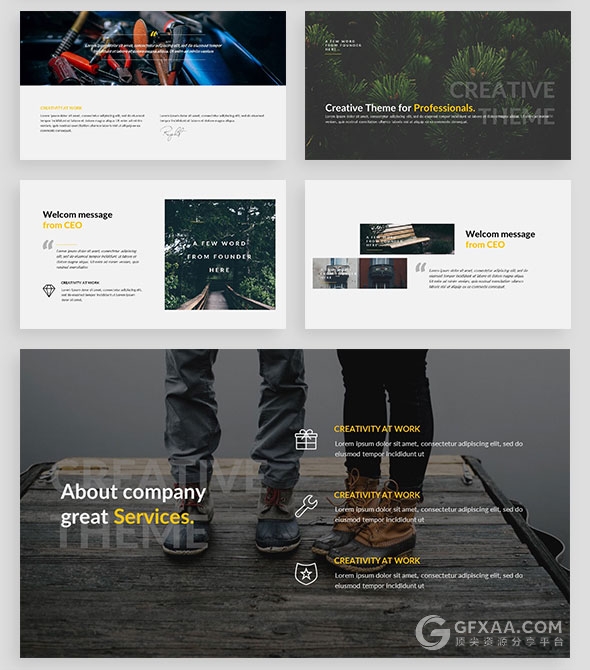 98页摄影照片展示立体图形图标多用途PPT模板 - 顶尖PPT