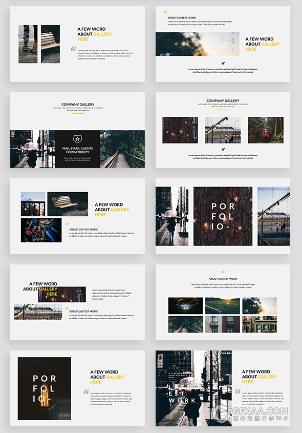 98页摄影照片展示立体图形图标多用途PPT模板 - 顶尖PPT