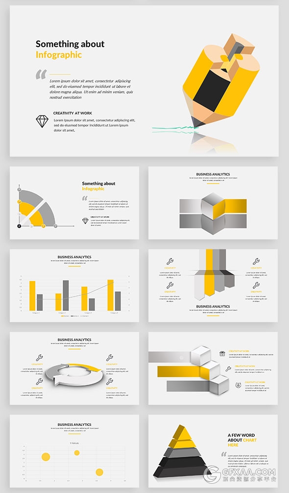 98页摄影照片展示立体图形图标多用途PPT模板 - 顶尖PPT