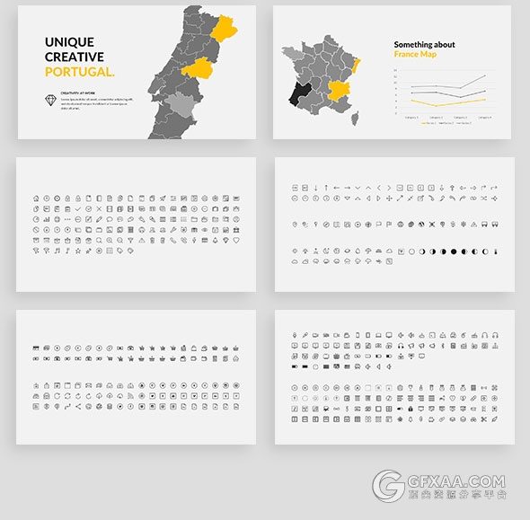 98页摄影照片展示立体图形图标多用途PPT模板 - 顶尖PPT