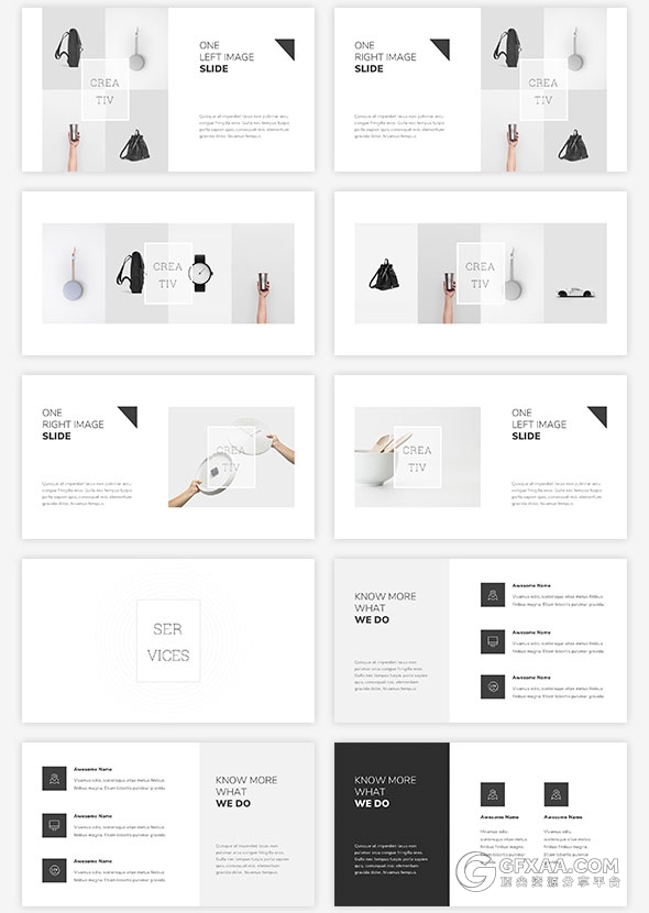 110页黑白极简风格狼性团队PPT模板 - 顶尖PPT