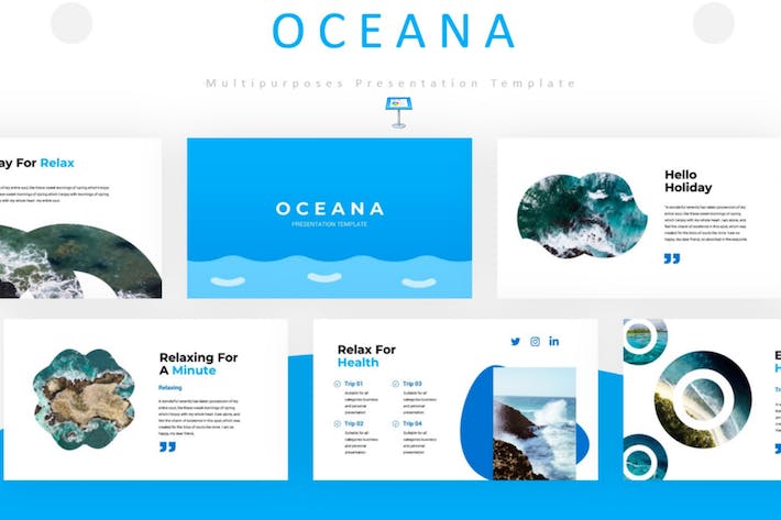 旅游海洋讲述展示区域特色介绍Keynote模板 - 顶尖PPT