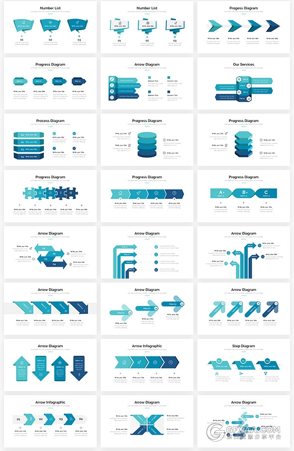 445页扁平化卡通人物风格7种配色主题多用途PPT模板 - 顶尖PPT