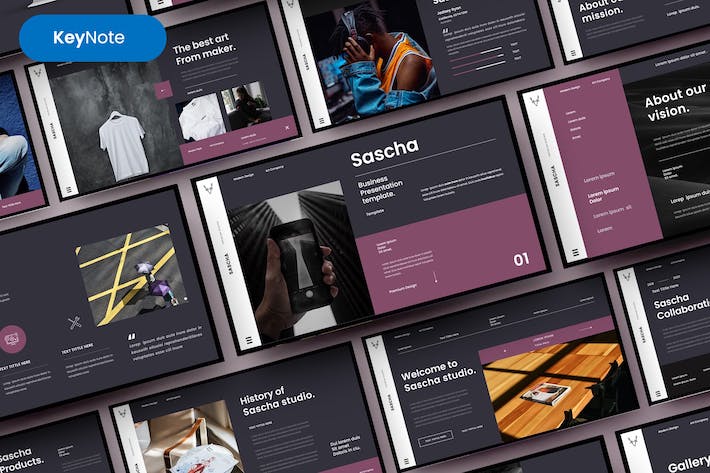 时尚潮流品牌产品展示Keynote模板 - 顶尖PPT