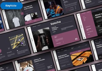 时尚潮流品牌产品展示Keynote模板 - 顶尖PPT