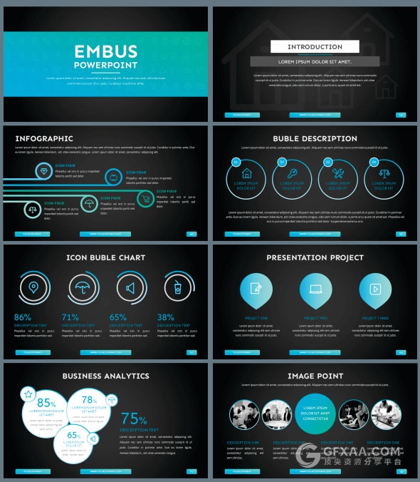 20种配色90多页欧美高端PPT模板 - 顶尖PPT