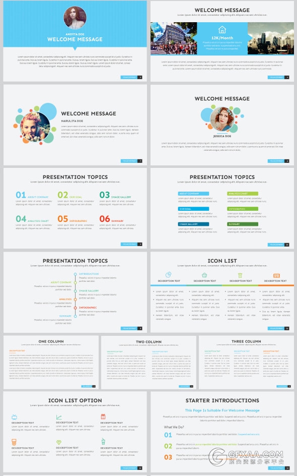95页多色系信息图表多用途商务PPT模板 - 顶尖PPT