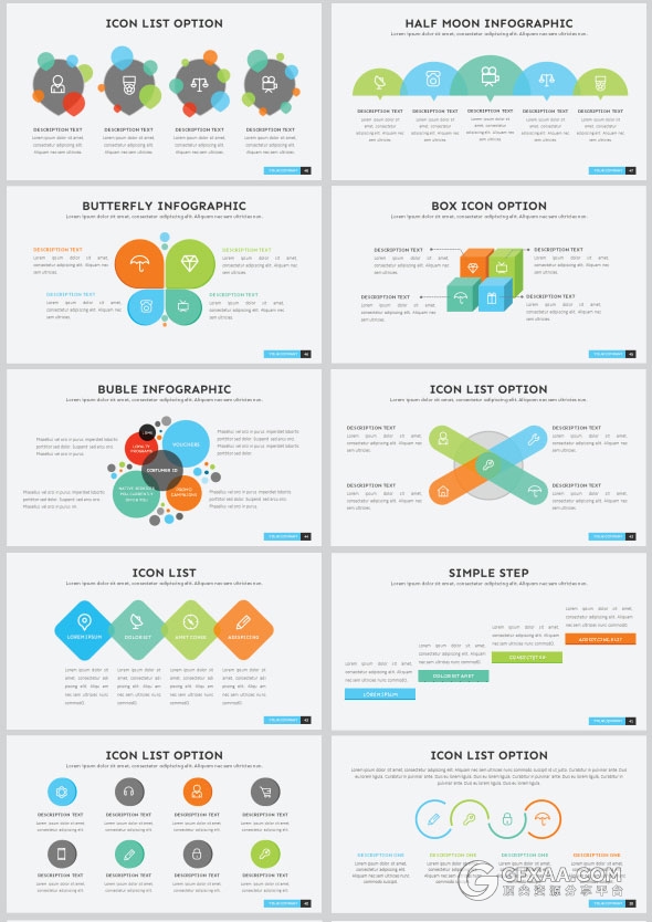 95页多色系信息图表多用途商务PPT模板 - 顶尖PPT