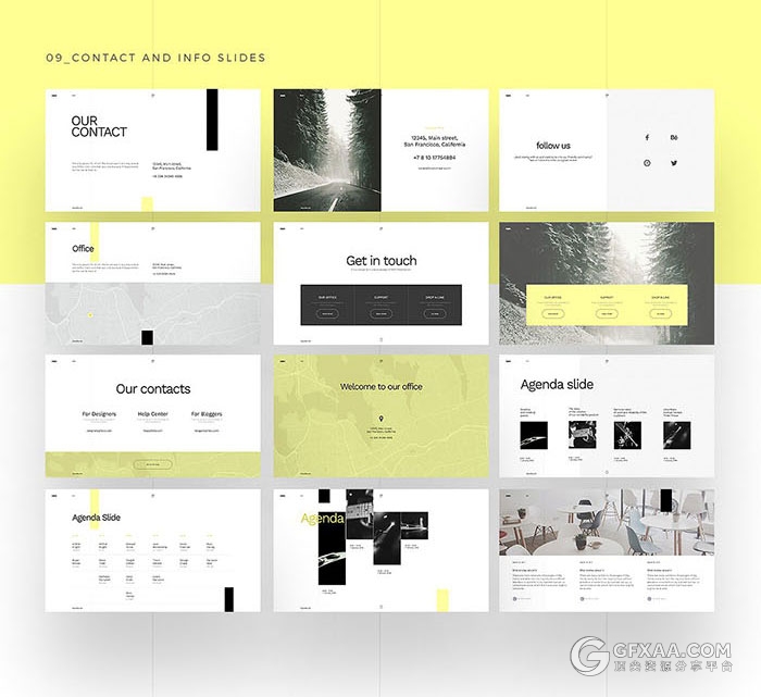 220页简约淡黄色摄影产品展示顶尖PPT模板 - 顶尖PPT