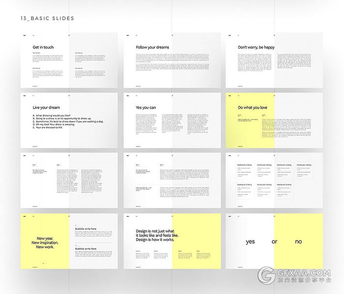 220页简约淡黄色摄影产品展示顶尖PPT模板 - 顶尖PPT