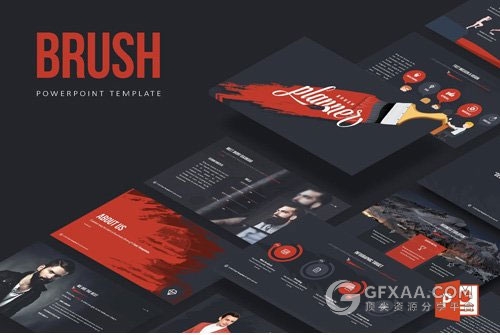 精美图形设计扁平化商务多用途PPT模板 - 顶尖PPT