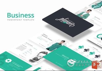 公司团队介绍业务合作述职报告PPT模板 - 顶尖PPT