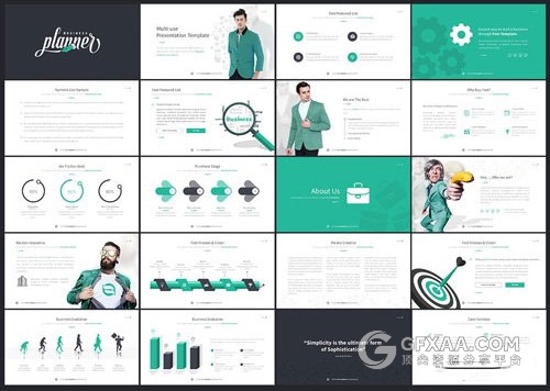 公司团队介绍业务合作述职报告PPT模板 - 顶尖PPT