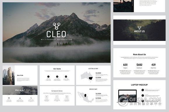 75页简约时尚摄影人物展示keynote模板 - 顶尖PPT