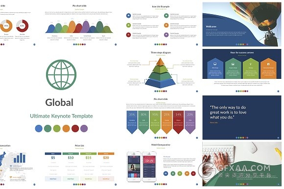 55页精美商务统计报告多用途keynote模板 - 顶尖PPT
