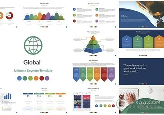 55页精美商务统计报告多用途keynote模板 - 顶尖PPT