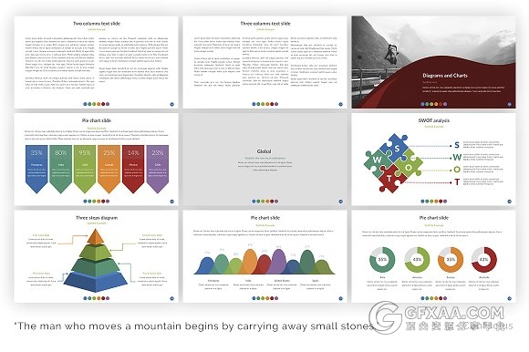 55页精美商务统计报告多用途keynote模板 - 顶尖PPT