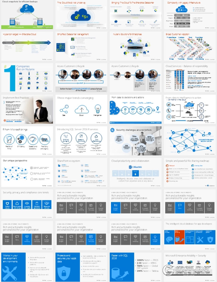 767页微软官方2016年PPT模板图表大合集 - 顶尖PPT
