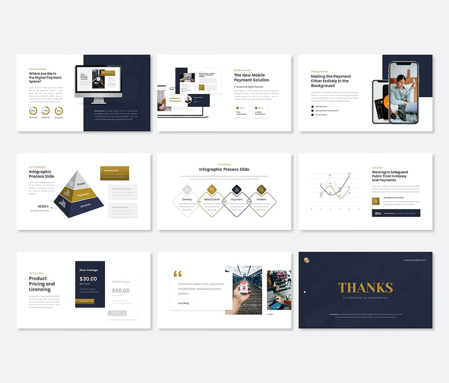 国外数字支付金融服务高级PPT模板 - 顶尖PPT