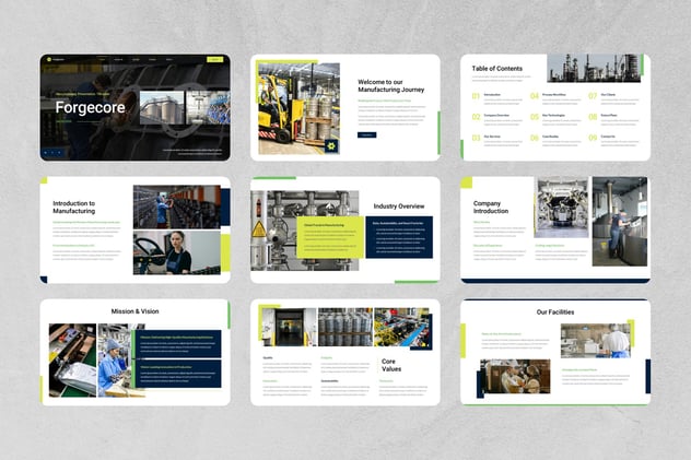 制造业工厂生产流程PPT模板 - 顶尖PPT