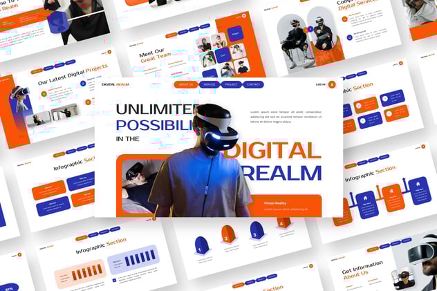 数字领域虚拟现实AI科技keynote模板 - 顶尖PPT