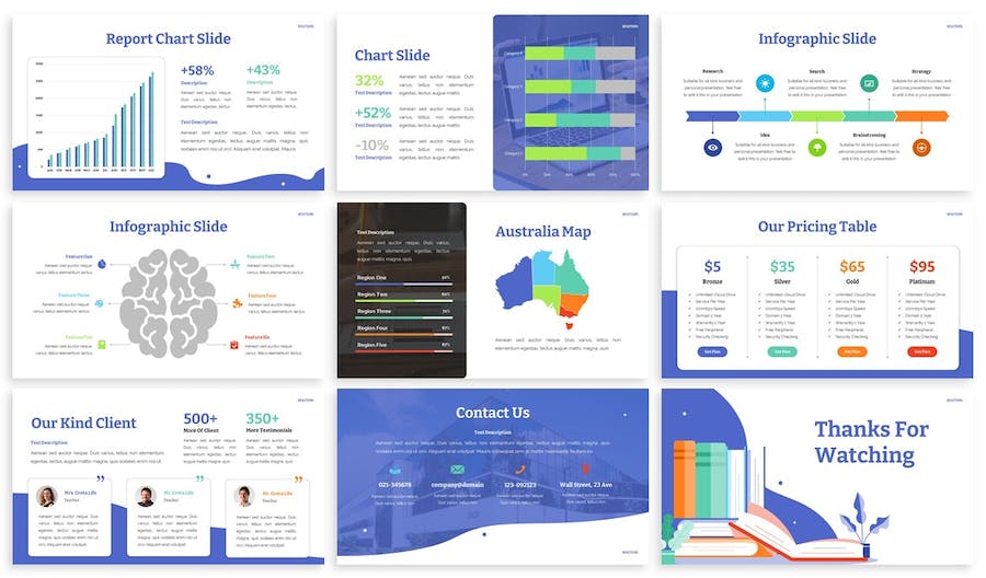 教育培训课程学习展示Keynote模板 - 顶尖PPT