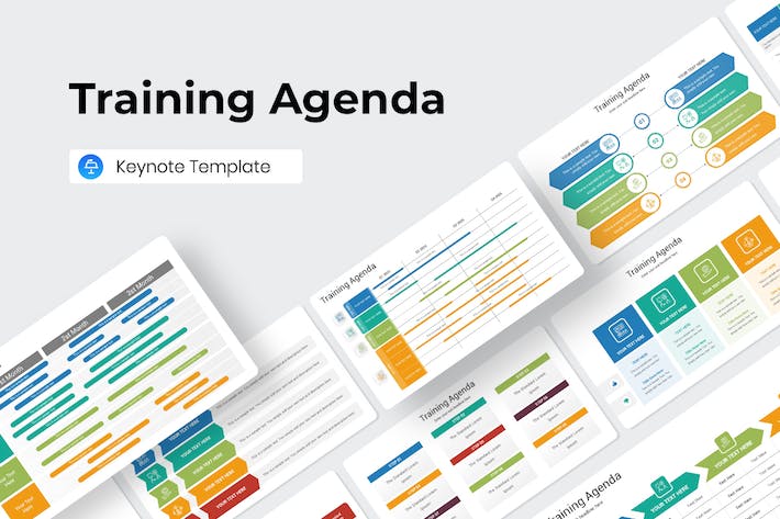 培训议程工作规划时间图表keynote模板 - 顶尖PPT