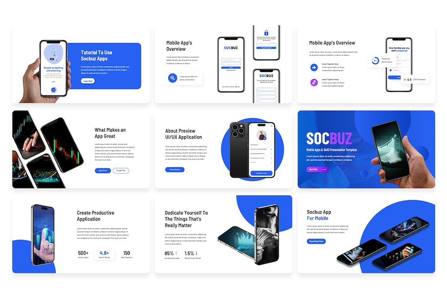 移动应用开发创新方案Keynote模板 - 顶尖PPT